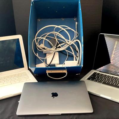 Apple MacBook Laptop Collection – Models A1278, A1342 & A1706 with Chargers and Cables