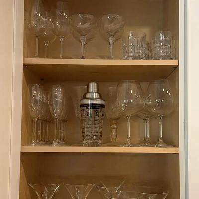 Glassware Collection Featuring Wine, Martini & Champagne Glasses