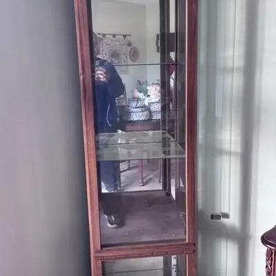 Corner Curio Cabinet – 76”H × 17”W × 13”D