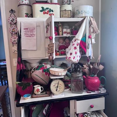 Strawberry Collectibles And Kitchen Shelf Not Included
