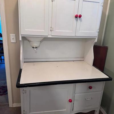 Antique Hoosier-Style Kitchen Cabinet – 67”H × 39”W × 25”D