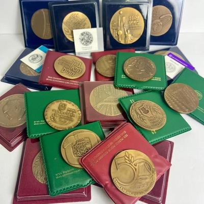Vintage Israel Bronze Medals