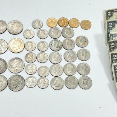 $52 Face Value: Eisenhower & Susan B Anthony Dollars; Two Dollar Bills, Kennedy Half Dollars & More