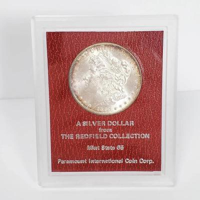 Redfield Collection 1891 S Morgan Dollar - 90% Silver, Paramount International 