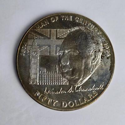 1974 Cook Islands $50 Sterling Silver Coin