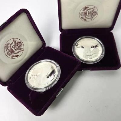 1992 W American Eagle 99.9% Silver Proof Coins (2)