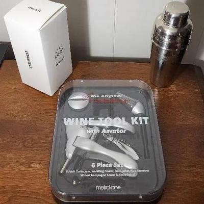 Bar Tools - Corkcickle Mug, The Original Rabbit Wine Tool Kit And Stainless Steel Shaker