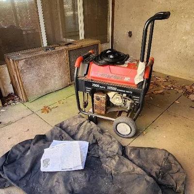 Troy-Bilt XP Series Portable Generator W/ Cover & Wooden Sound Dampeners