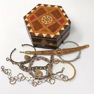 Costume Bracelets In Inlaid Box 