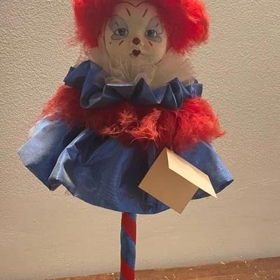 Porcelain Music Box Clown- Handmade By Studio 7 Concepts