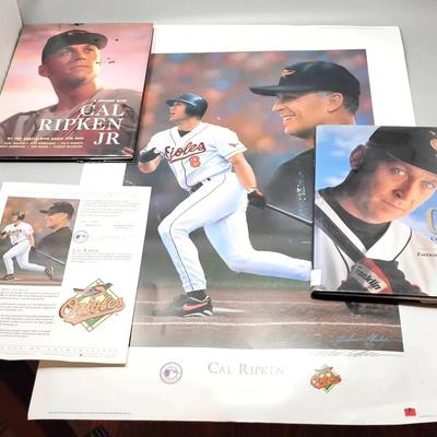 Cal Ripken Memorabilia & Artist Signed Print 