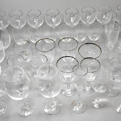 Wine Glasses: With Crystal & Platinum 