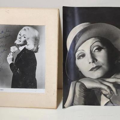 Signed Joan Rivers Photograph And Photograph/print Of Greta Garbo, Possibly Gelatin Silver Print