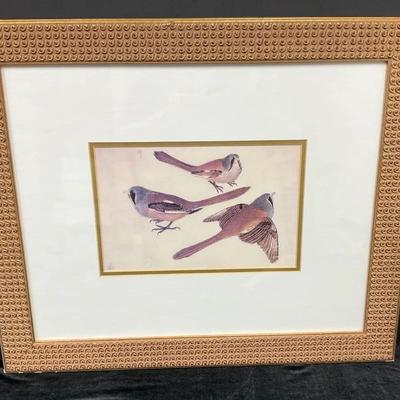 Framed Print “Tre Cinciallegre” by Pisanello