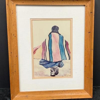 Native Dancing Watercolor by Rena Anderson