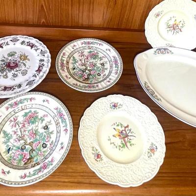Staffordshire Royal Cauldon & Crown Ducal England Plates & Platter 