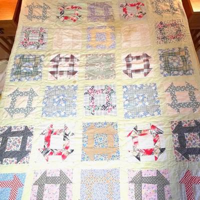 Antique Hand Stitched Quilt 