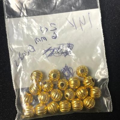 14K Gold 6mm Beads 8.43g