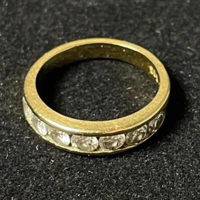 14K Gold Ring with Diamonds, Size 5 