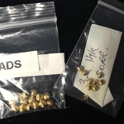 14K Gold Beads, 3mm - 0.22g and 4mm - 0.53g