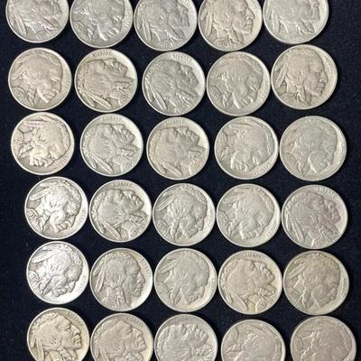 U.S. Buffalo Nickels x37 Various Dates 
