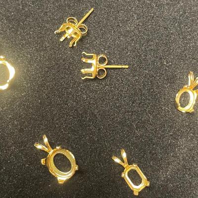 14k Gold Oval Settings 