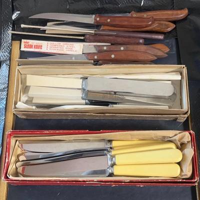 Vintage Taylor’s Sheffield Knives, Robeson Shur Edge Knives