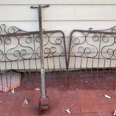 Antique Wrought Iron Gates & Antique Edger
