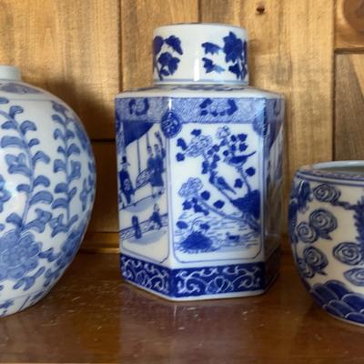 Chinese Ginger Jar & Chinese Dragon Planter