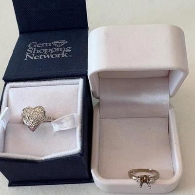 14K Gold Rings, 1-White Gold and 1-Yellow Gold