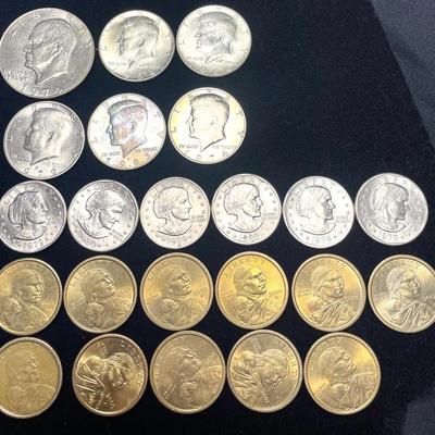 U.S. Silver 1/2 Dollar Coins & U.S. Dollar Coins and More