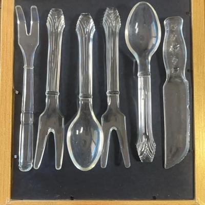 Antique Pressed Glass Serving Set