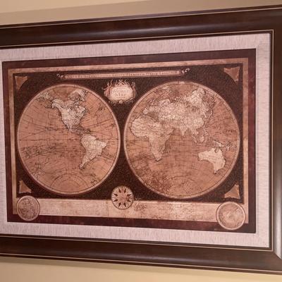Sale Photo Thumbnail #6: Framed World Map-“Nova Et Accvratissima Totvis Orbis Tarvla” 