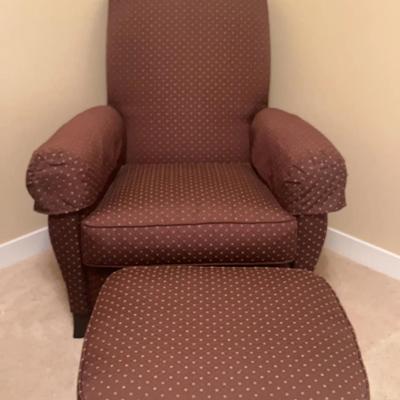 Sale Photo Thumbnail #12: Ethan Allen Chair & Ottoman Set