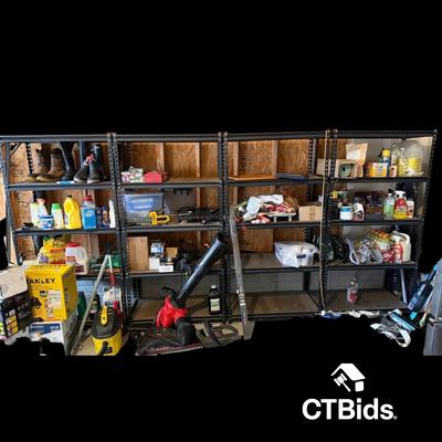 DS320 - 4 Shelving Units - ITEMS ON SHELVES NOT INCLUDED