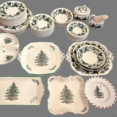 DS103 - Spode Christmas China - "Christmas Tree" and "Garland" Patterns
