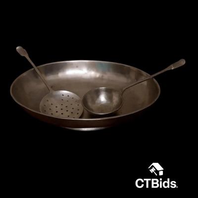 DS216 - Match Italian Pewter 15 In. Oval Serving Bowl And Servers