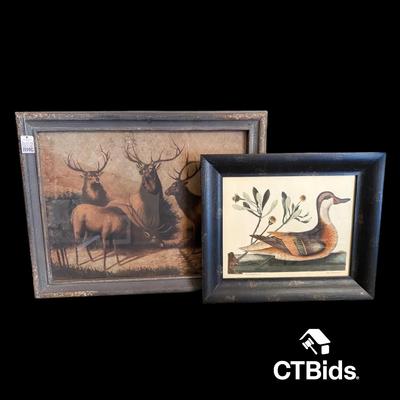 DS303 - Stags & Mallard - Framed Print
