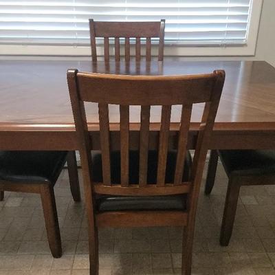 Wooden Dining Table And 4 Chairs