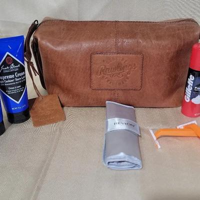 Rawlings Leather Blem Rugged Travel Kit In Tan With Jack Black Products 