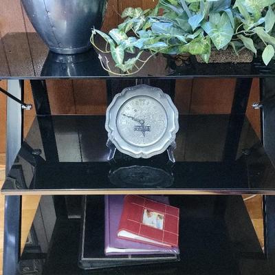 Zline DesignsTempered Glass Entertainment Center And Decor 