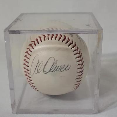 Autographed Baseball Featuring Al Oliver And Tim Foli And More