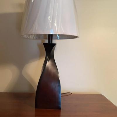 Turned Wood Table Lamp