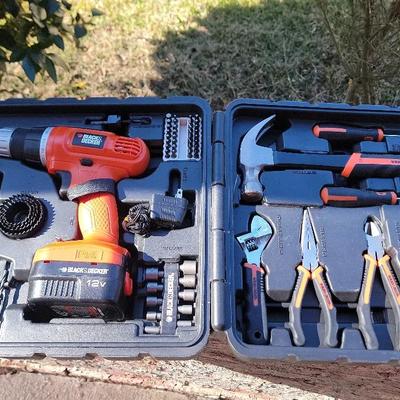 BLACK+DECKER 12V MAX* Cordless Drill/Driver with a 59-piece project kit. 