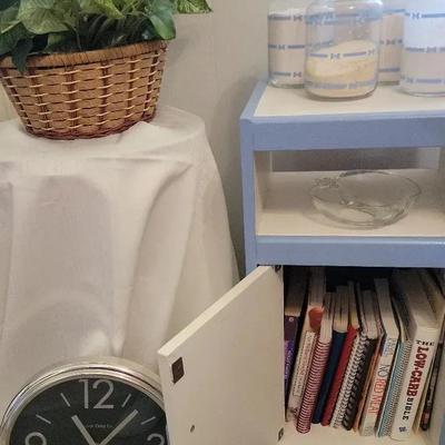 Vintage Painted Cabinet. Cookbooks And More