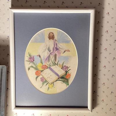 Sale Photo Thumbnail #90: Framed print of jesus and the bible