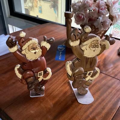 Sale Photo Thumbnail #101: Hand carved wooden santa clauses