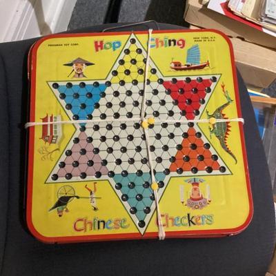Sale Photo Thumbnail #34: Vintage hop ching chinese checkers game board