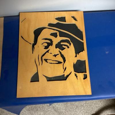 Sale Photo Thumbnail #112: Stencil of man wearing a cowboy hat