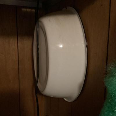 Sale Photo Thumbnail #166: White tin bowl